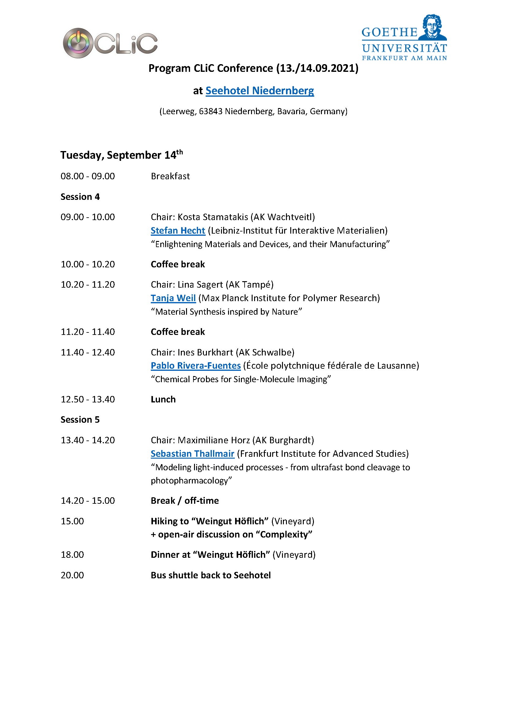 Program CLiC Conference 2021 mit open air discussion Page 2